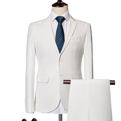 Ensemble de costume d'affaires coupe moderne 2 pièces pour homme