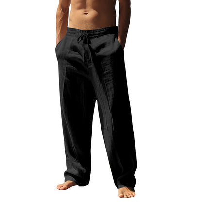 Pantalon décontracté homme à cordon de serrage avec poches