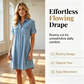 Robe chemise en denim décontractée pour femme