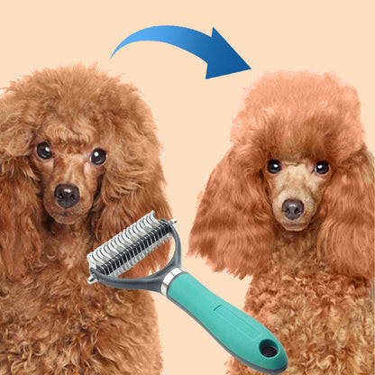📢📢40 % DE RÉDUCTION !! ⏰ Brosse de toilettage pour animaux à double face contre la perte de poils