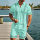 Ensemble haut et short pour homme avec imprimé floral et manches courtes