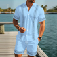 Ensemble haut et short pour homme avec imprimé floral et manches courtes