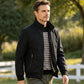 Veste classique à col montant pour homme avec doublure à carreaux