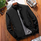 Veste classique à col montant pour homme avec doublure à carreaux