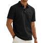 Chemise à manches courtes et col en coton et lin pour homme