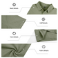Chemise à manches courtes et col en coton et lin pour homme