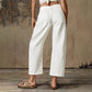 Pantalon classique simple à jambes larges pour femme