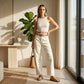 Pantalon classique simple à jambes larges pour femme