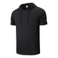 Hoodie décontracté pour homme à manches courtes – séchage rapide, léger et respirant – idéal pour le sport, le quotidien et les voyages 👕🏃‍♂️