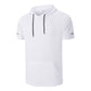 Hoodie décontracté pour homme à manches courtes – séchage rapide, léger et respirant – idéal pour le sport, le quotidien et les voyages 👕🏃‍♂️