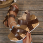 Casual Comfort Wedge Heel Sandals with Rivets