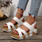Casual Comfort Wedge Heel Sandals with Rivets