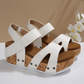 Casual Comfort Wedge Heel Sandals with Rivets