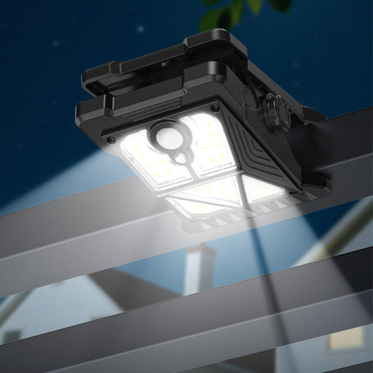 Luminaire à détecteur de mouvement clipable et solaire