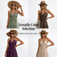 Robe maxi à bretelles dans le dos et dos nu à volants pour femme