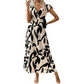 👗 -50 % 🌺 Robe décontractée imprimée pour femme, col V et volants – Tissu léger, style romantique et parfaite pour les journées chaudes ☀️
