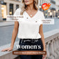 Blouse femme satinée à col V et manches courtes