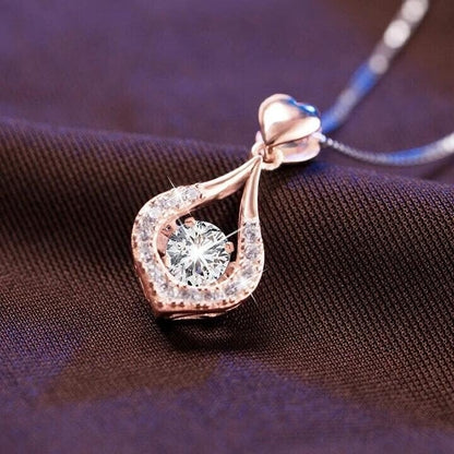 💧Collier Cœur Goutte Scintillant ✅ Pierre Mobile & Éclat Élégant | Cadeau Raffiné 💞 -50% AUJOURD’HUI 🔥