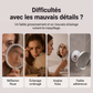💄 50% DE RÉDUCTION! 🪞 Miroir grossissant x10 – LED & ventouse pour maquillage précis ✨