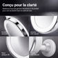 💄 50% DE RÉDUCTION! 🪞 Miroir grossissant x10 – LED & ventouse pour maquillage précis ✨
