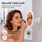 💄 50% DE RÉDUCTION! 🪞 Miroir grossissant x10 – LED & ventouse pour maquillage précis ✨