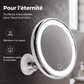 💄 50% DE RÉDUCTION! 🪞 Miroir grossissant x10 – LED & ventouse pour maquillage précis ✨