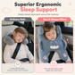 🚗Cartoon Animal Car Sleeping Pillow for Kids and Adults Back Seat Travel Hug Cushion and Seat Belt Neck Protector for Long Distance Rides