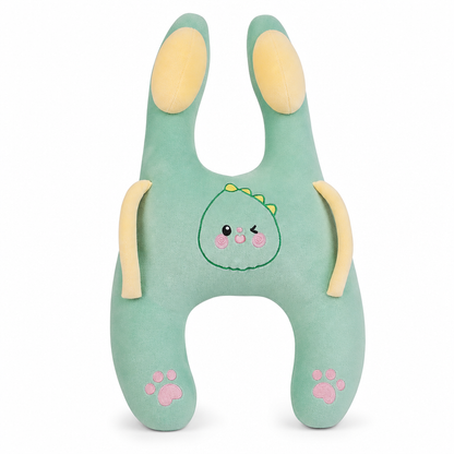 🚗Cartoon Animal Car Sleeping Pillow for Kids and Adults Back Seat Travel Hug Cushion and Seat Belt Neck Protector for Long Distance Rides