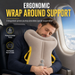 Oreiller de voyage gonflable et pliable pour dormir assis ou penché en avant (position tête vers le bas) – Idéal pour l'avion, la voiture, le camping et les siestes au bureau.
