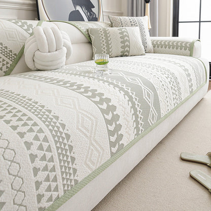 🛋️ Housse de Canapé Antidérapante en Jacquard – Respirante, Modulable & Anti-Griffures ✨