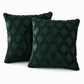 Housse de coussin en peluche douce avec motif géométrique en losanges brodé – Housse de coussin décoratif minimaliste unie pour canapé