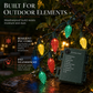 Guirlande lumineuse à piles en forme de fraise avec 8 modes d'éclairage pour la décoration de jardin et de terrasse à Noël et Halloween