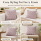 Soft Plush Cushion Cover with Embroidered Geometric Diamond Pattern Minimalist Solid Color Throw Pillow Case for Sofa
