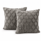 Soft Plush Cushion Cover with Embroidered Geometric Diamond Pattern Minimalist Solid Color Throw Pillow Case for Sofa