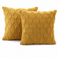 Soft Plush Cushion Cover with Embroidered Geometric Diamond Pattern Minimalist Solid Color Throw Pillow Case for Sofa