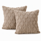 Soft Plush Cushion Cover with Embroidered Geometric Diamond Pattern Minimalist Solid Color Throw Pillow Case for Sofa