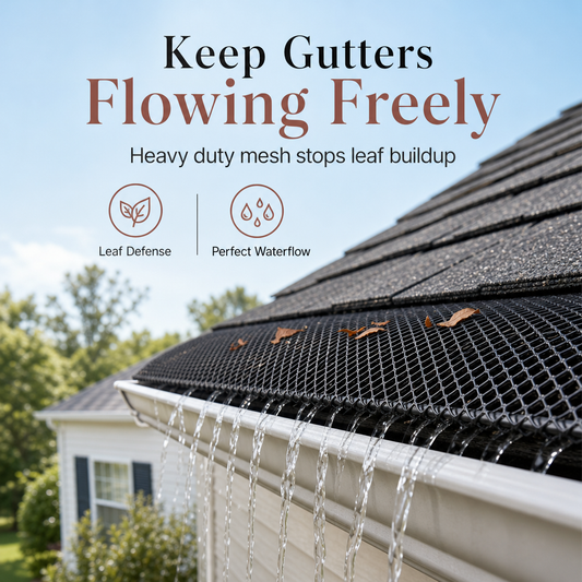 🍂 Reinforced Plastic Gutter Guard Mesh Roll – 15cm x 6m 🏠✨