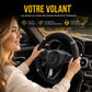 ✨🚗 Housse de Volant en Strass Scintillants 37-38 cm | Cristaux Haute Brillance, Cuir PU Matelassé & Confort Antidérapant