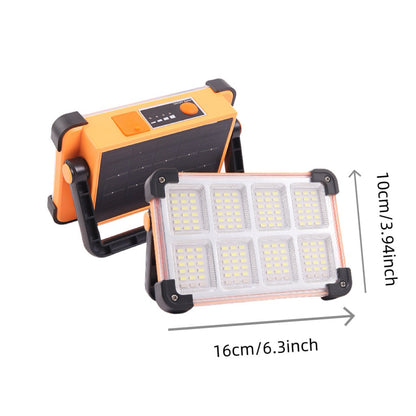 📢📢50 % DE RÉDUCTION !! ⏰Projecteur Solaire de Camping : 4 Niveaux de Luminosité, Batterie Externe, Étanche & Portable